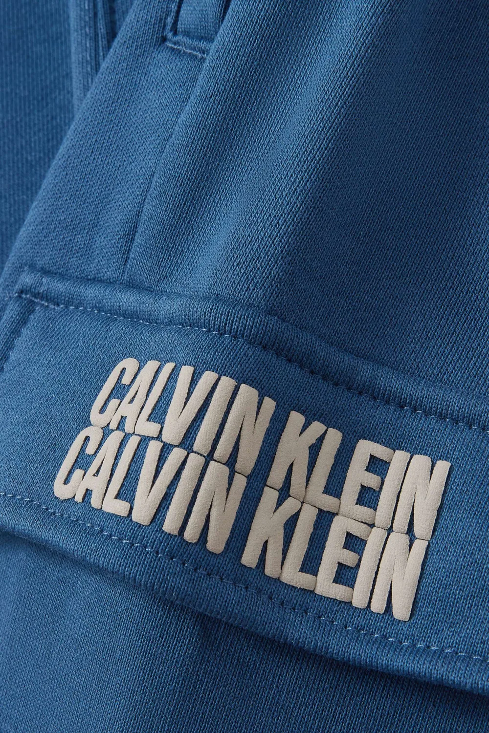 Штаны спортивные с принтом Graphic Logo Calvin Klein, синий — фото 4