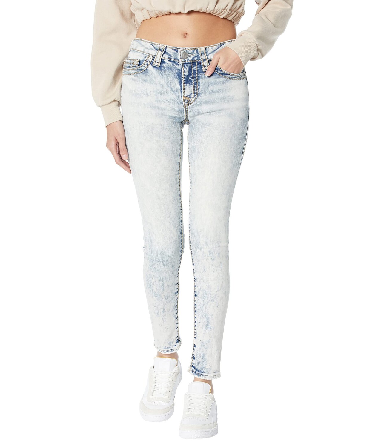 

Джинсы True Religion, Jennie Curvy Skinny Mid-Rise Super T in Light Show