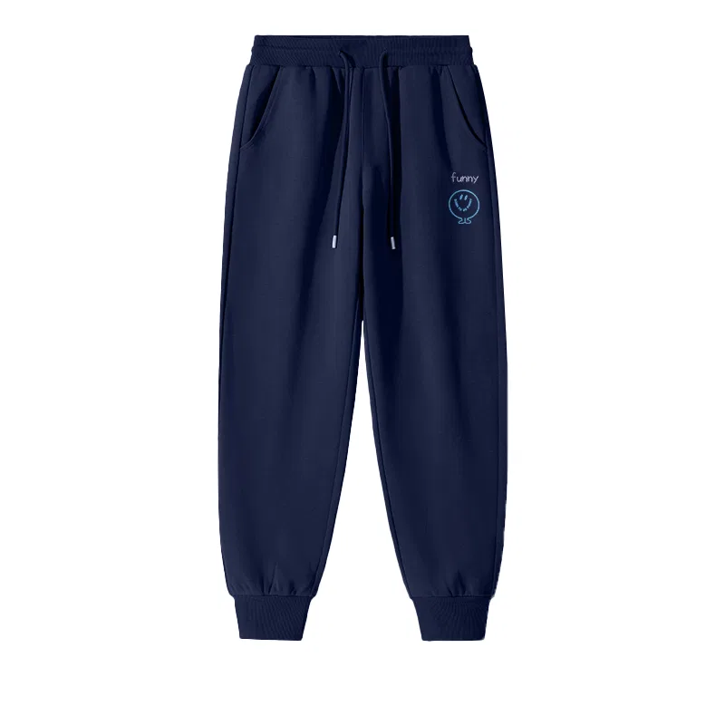 Детские леггинсы из хлопка с принтом Happy Typography Pants Logo MINISO, Navy Blue