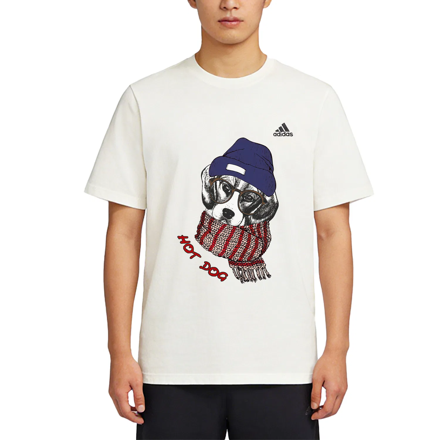 Детская футболка с логотипом Adidas MUST HAVES, Ecru — фото 4