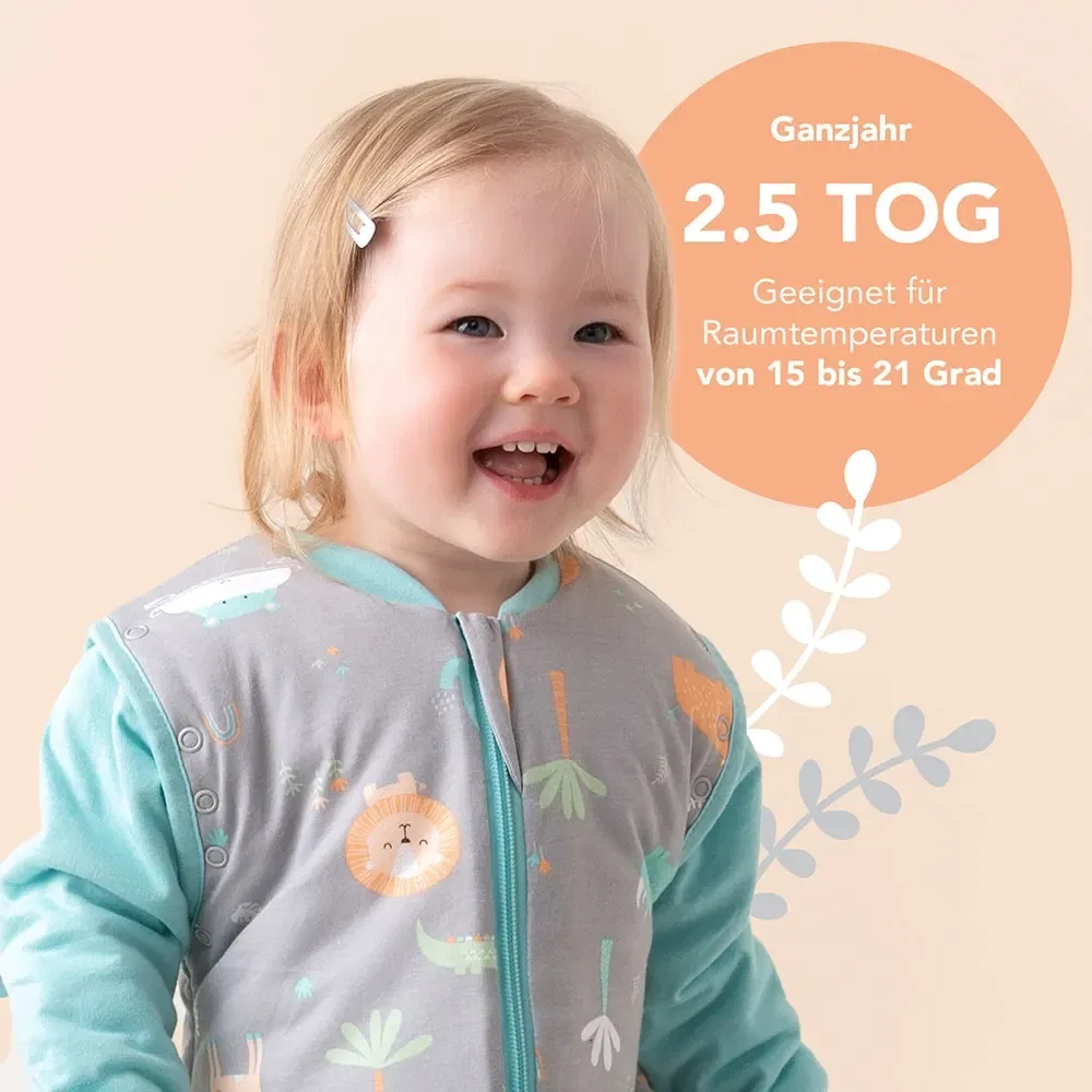Спальный мешок для малыша 2.5 TOG Schlummersack, бирюзовый — фото 4