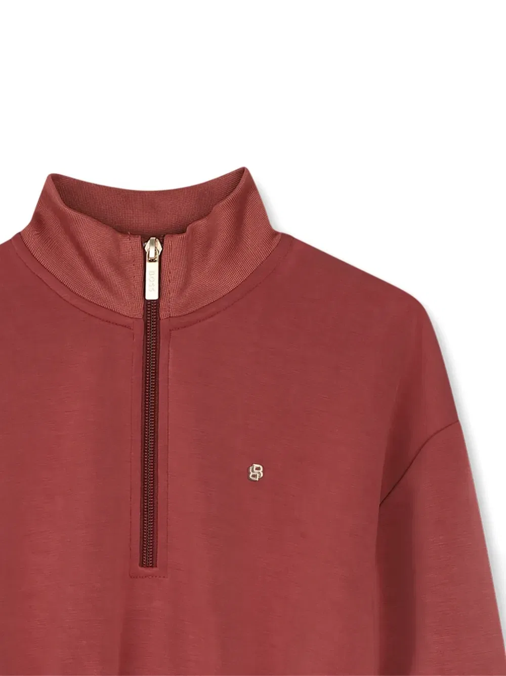 Платье с кулиской и молнией Boss Kidswear, красный — фото 3
