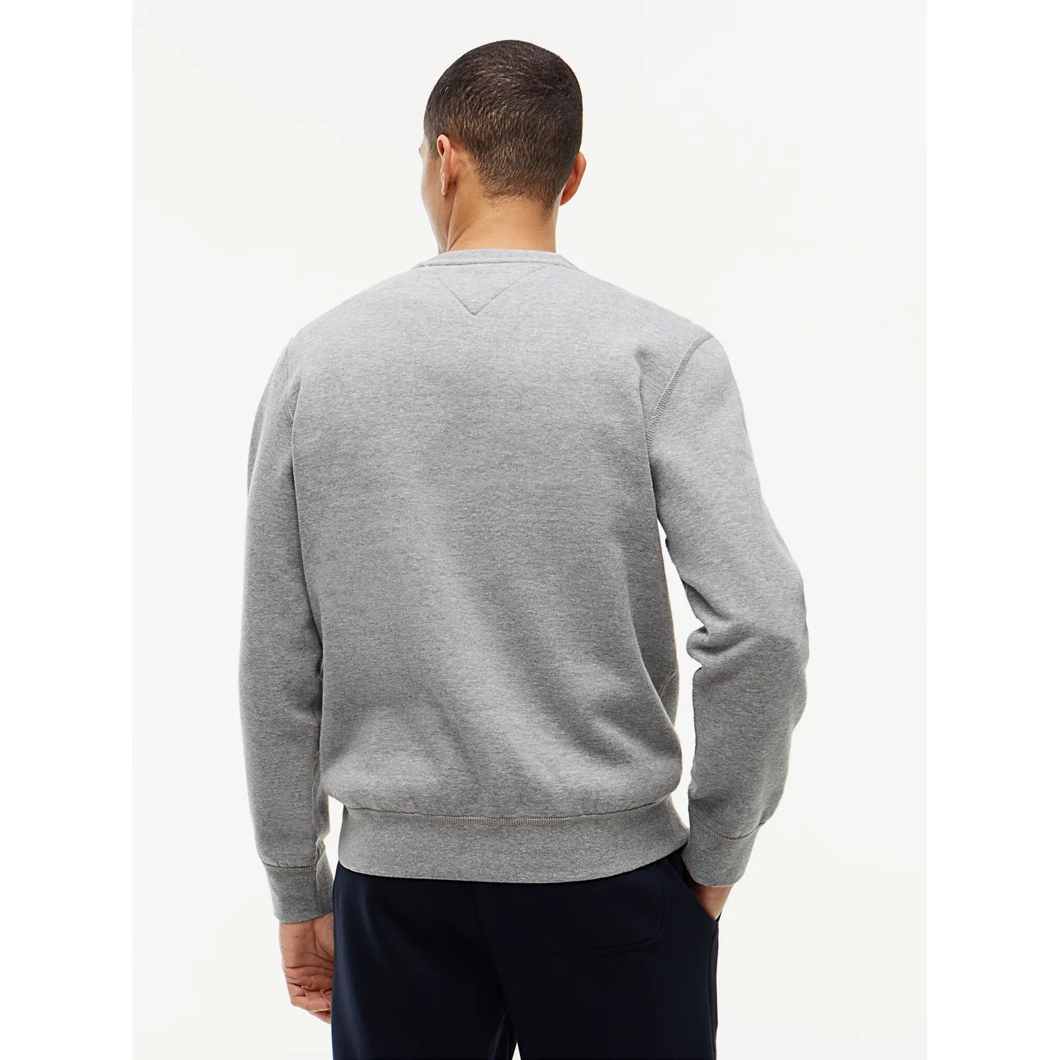 Мужской свитшот из флиса с круглым вырезом Tommy Hilfiger, Medium Grey Heather — фото 3