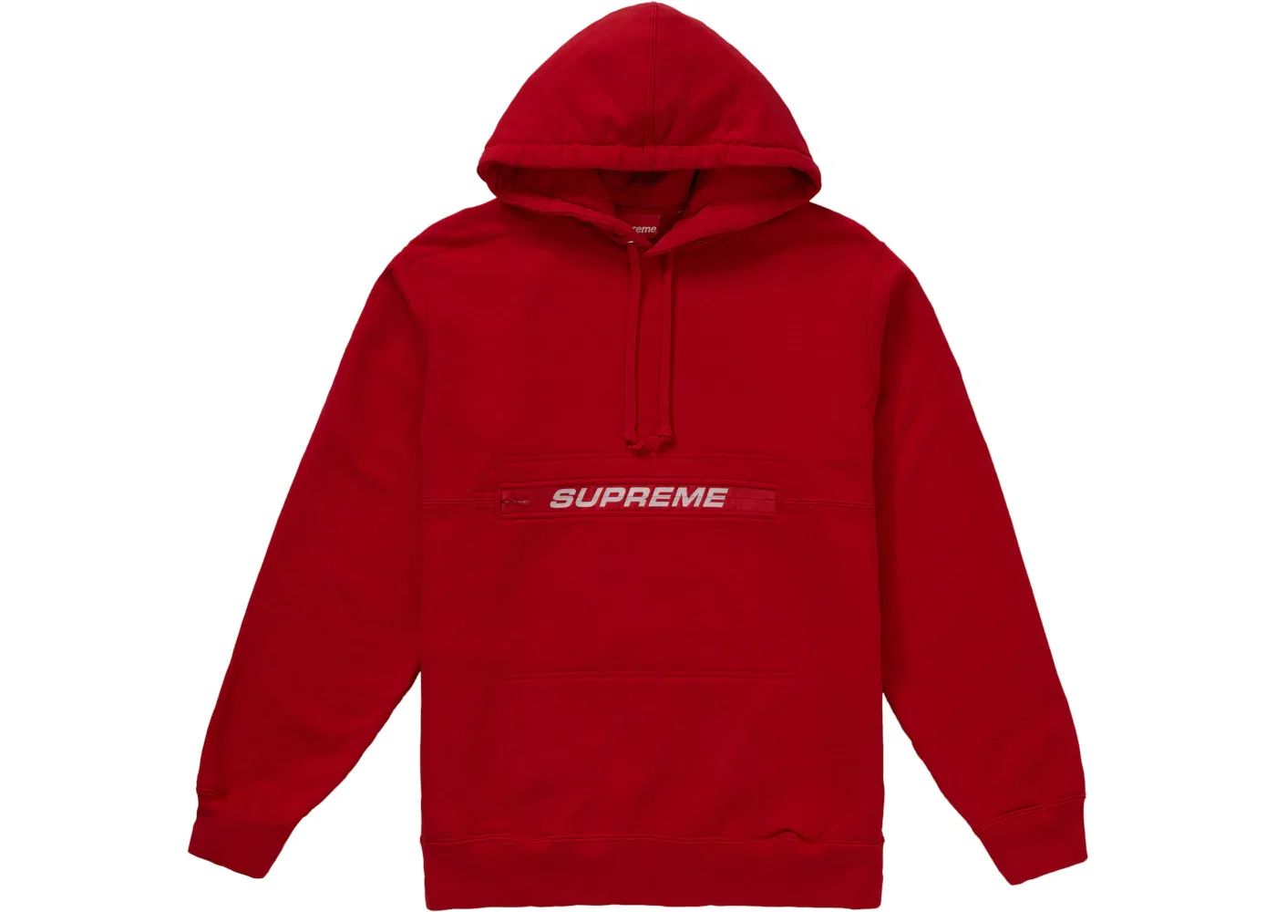 Мужской худи с молнией Supreme Hooded Sweatshirt, Red