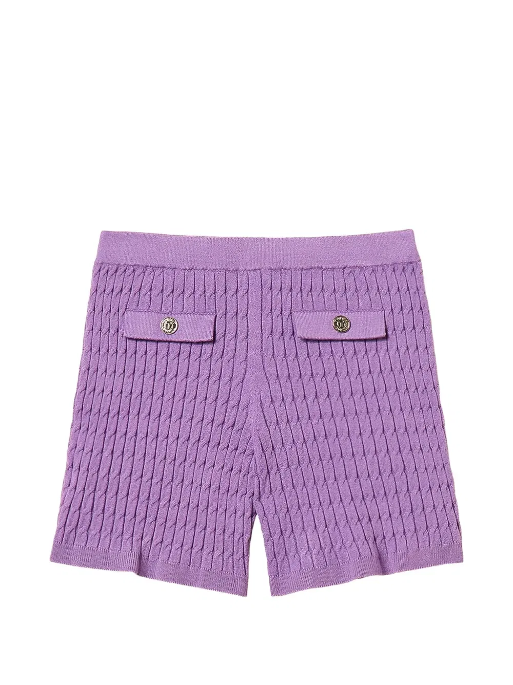 Шорты фактурной вязки Twinset Kids, фиолетовый