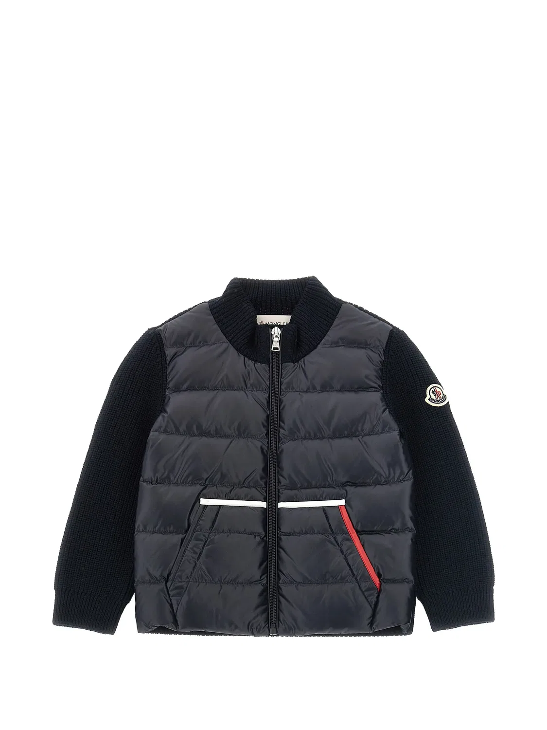 Дутый кардиган Moncler Enfant, синий