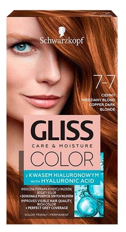 

Schwarzkopf Gliss Color 7-7 Ciemny Miedziany Blond краска для волос, 1 шт.