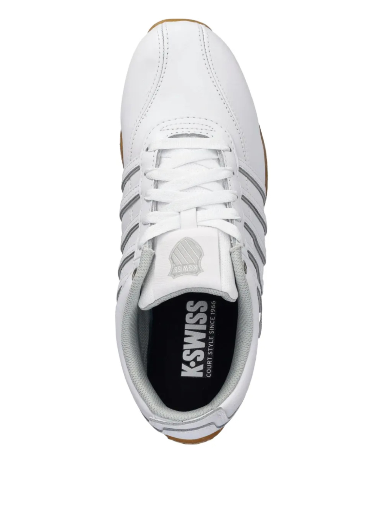 Кроссовки из кожи с пятью полосками K-Swiss, белый — фото 4