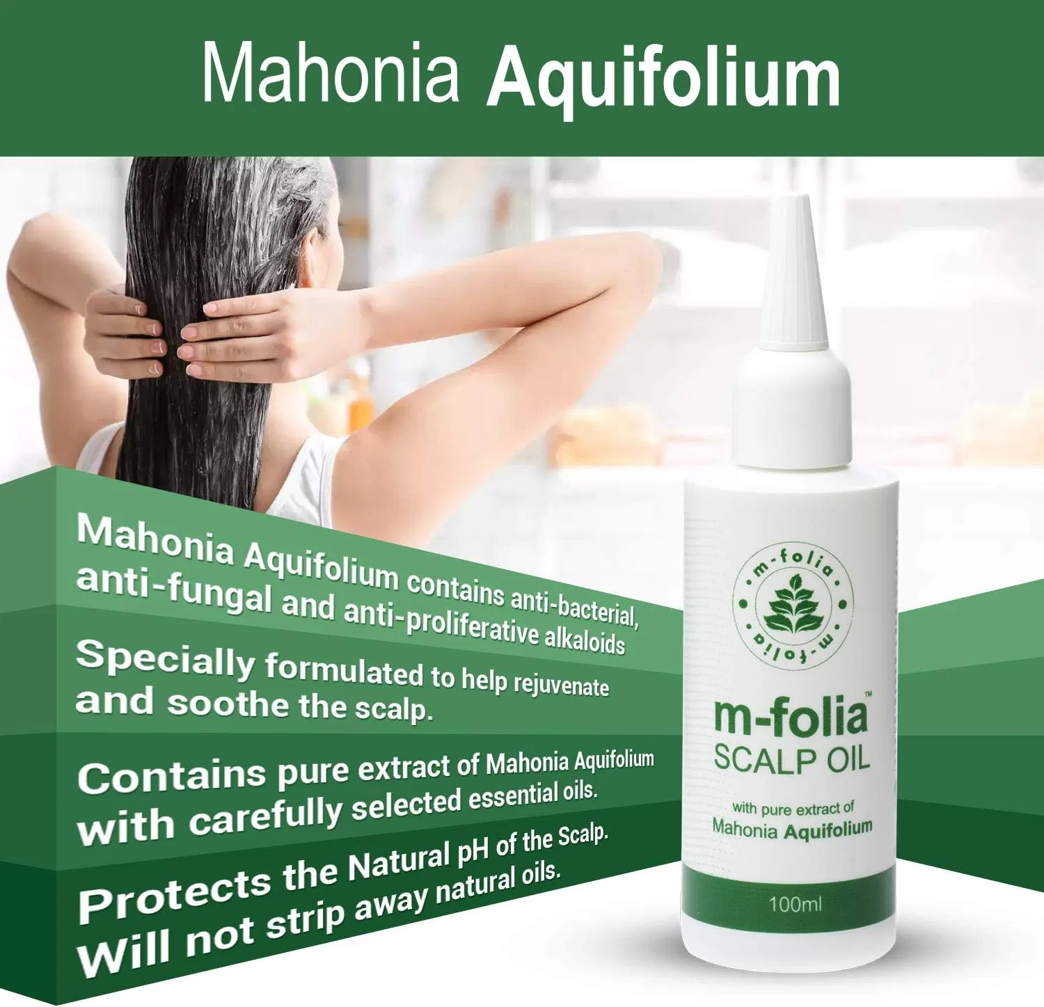 Масло для кожи головы Psoriasis Scalp Oil с экстрактом магонии падуболистной M-Folia — фото 3