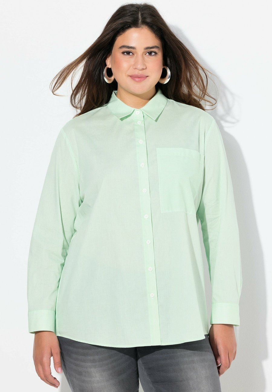 

Блуза Ulla Popken STRIPED, Mint Green/Mint