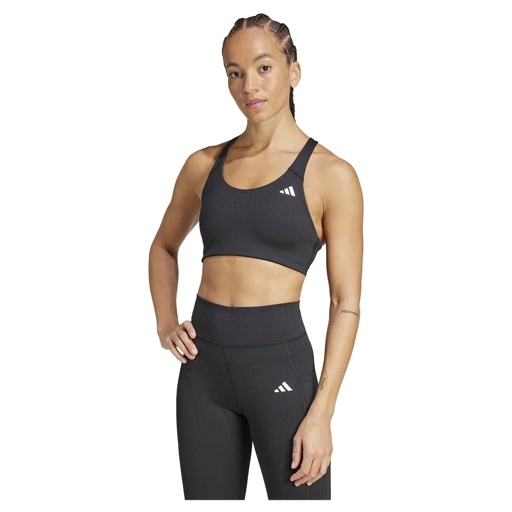 

Спортивный бюстгальтер adidas Powerimpact Rib Medium Impact Sports Bra, черный