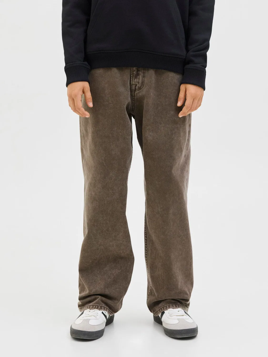 Хлопковые брюки джоггеры JACK & JONES Junior, крокодил — фото 3