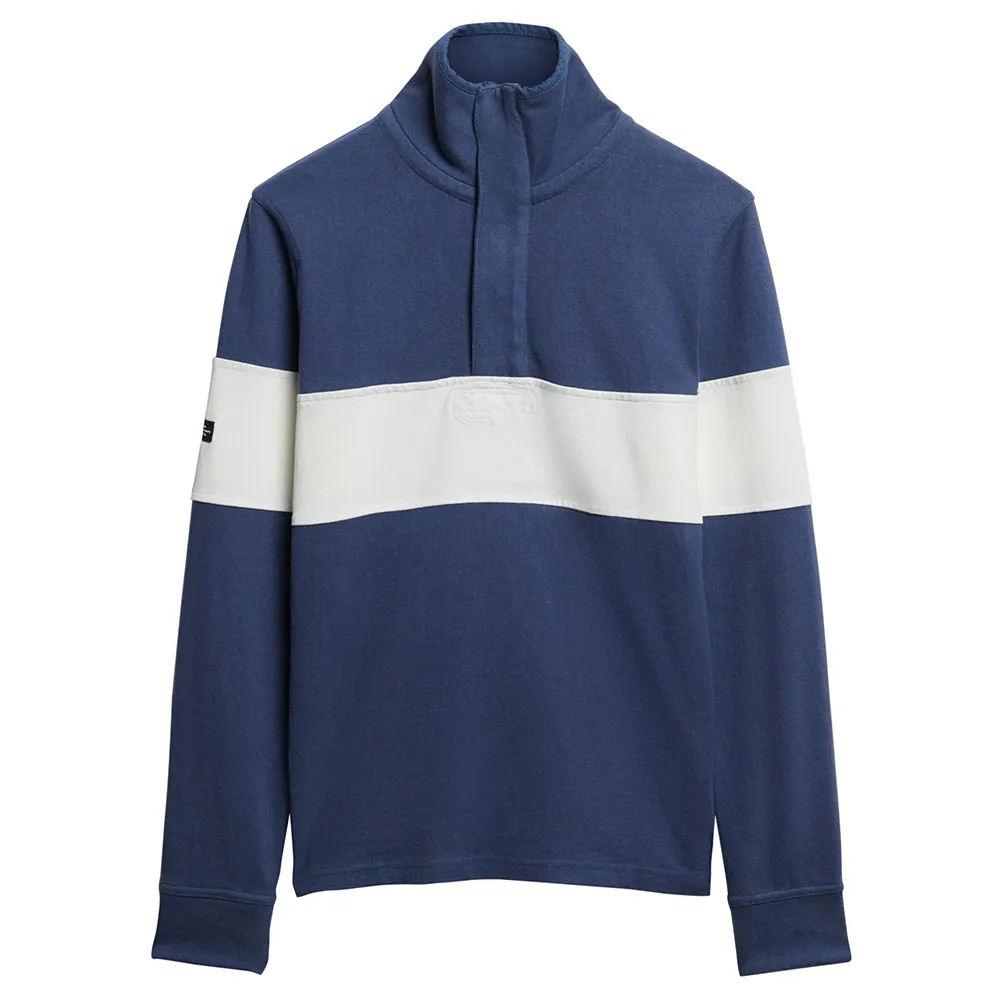 

Поло с длинным рукавом Superdry Classic Rugby Henley, синий