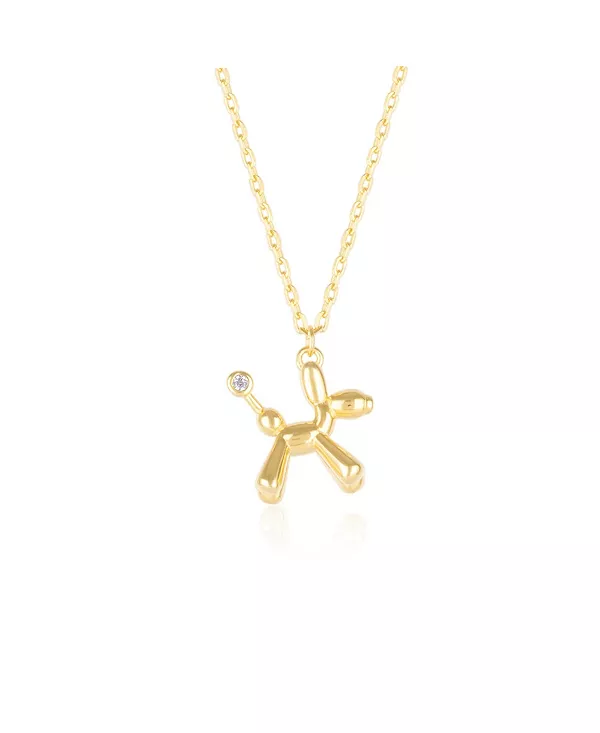 

Ожерелье в виде воздушного шара в виде собаки-пуделя из стерлингового серебра Spero London, gold