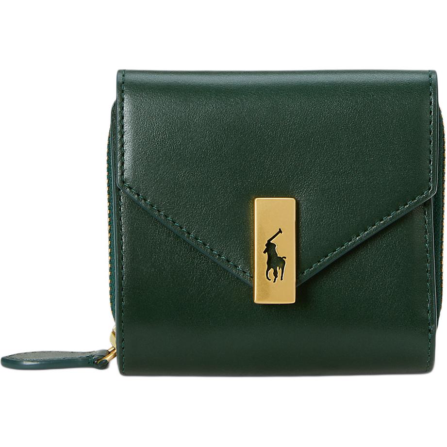 

Polo Ralph Lauren Женский бумажник из коровьей кожи тёмно-зелёный