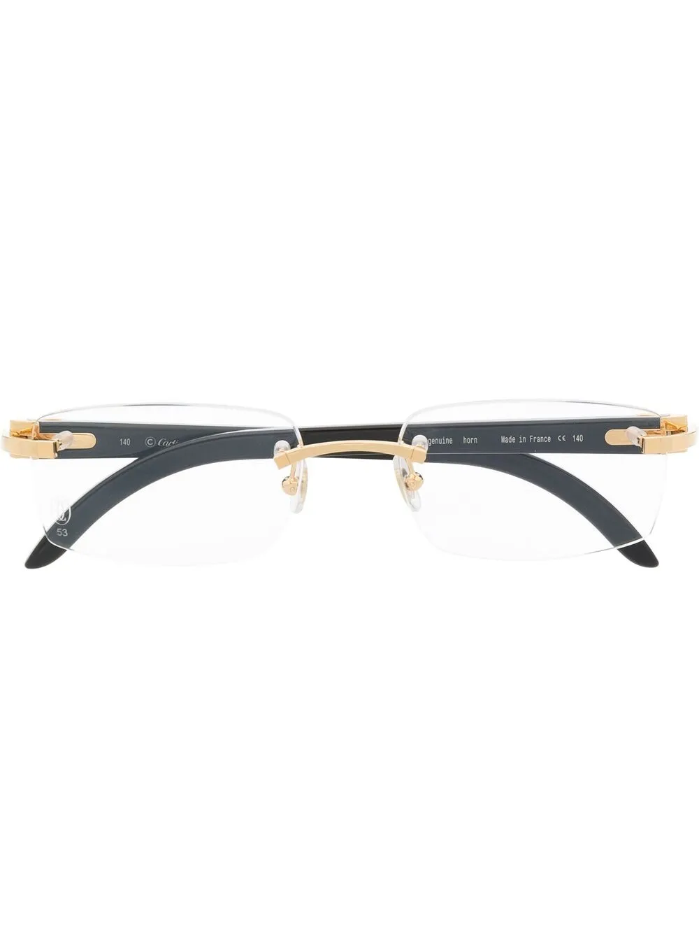 

Очки в прямоугольной оправе Cartier Eyewear, черный
