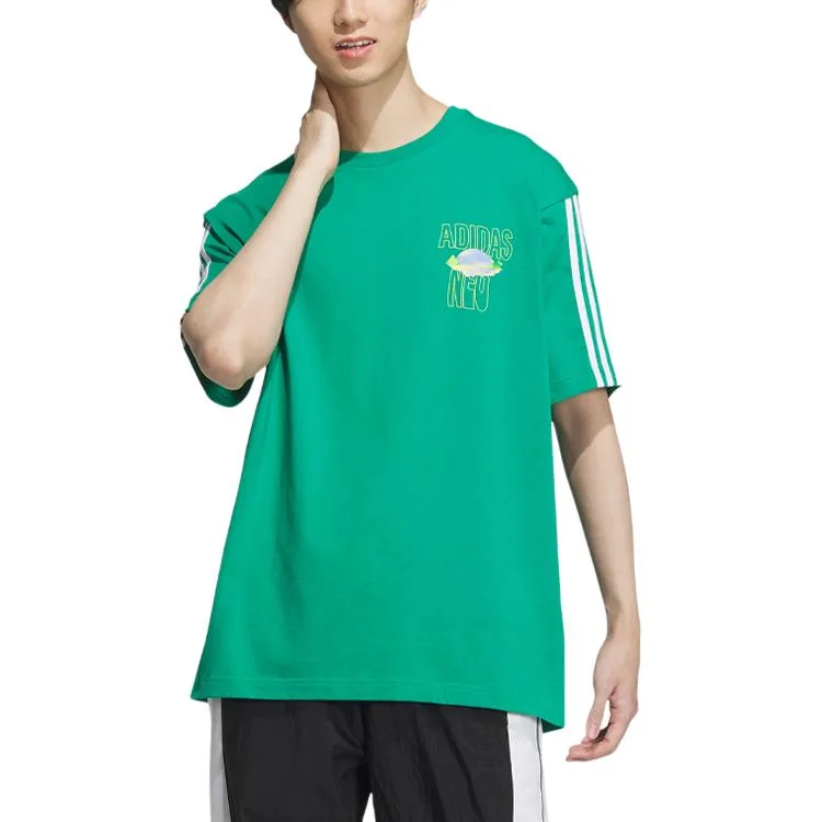 Adidas Neo Футболка Unisex Lawn Green Crew Neck Moderate Straight Fit — фото 4