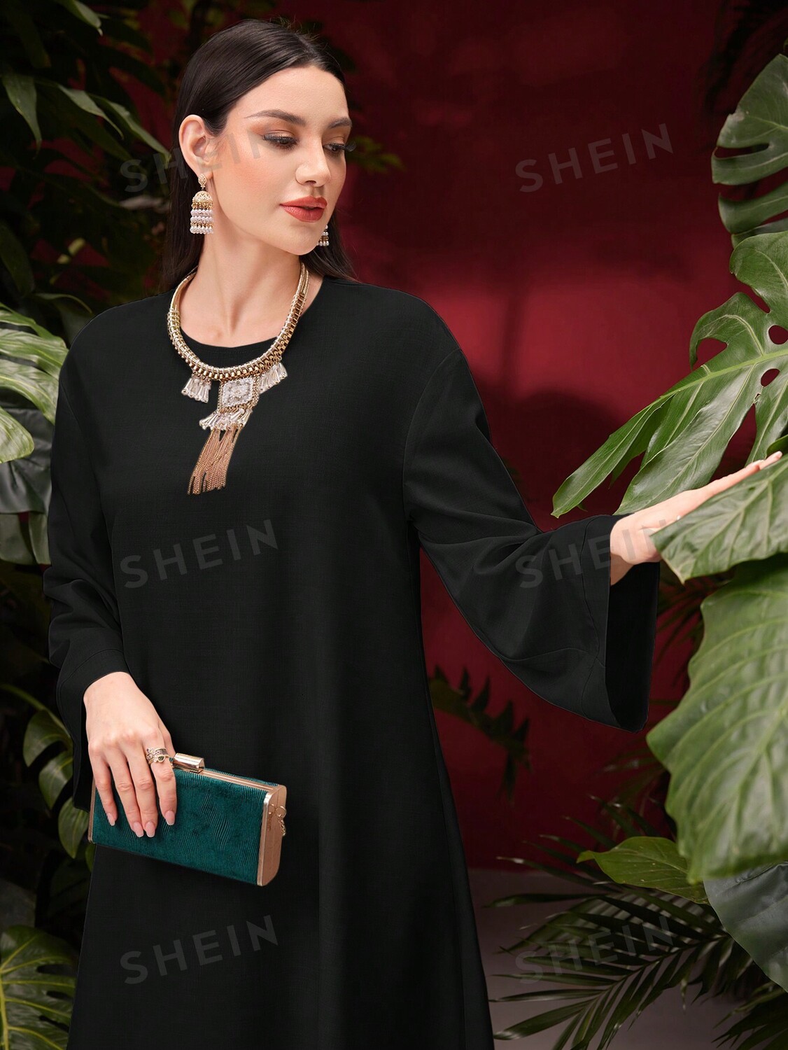 

Платье льняное женское Shein Najma в арабском стиле, черный