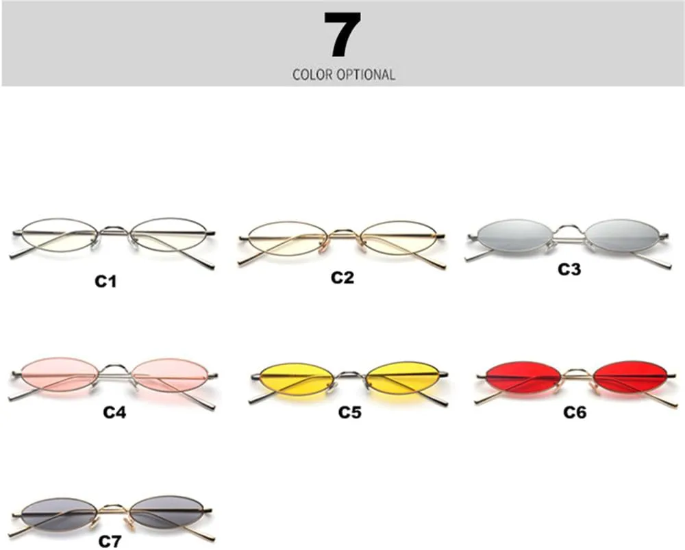 

Винтажные ретро-солнцезащитные очки овальной формы для мужчин и женщин, золотистая металлическая оправа, прозрачные линзы, круглые солнцезащитные очки VFDHN, C2