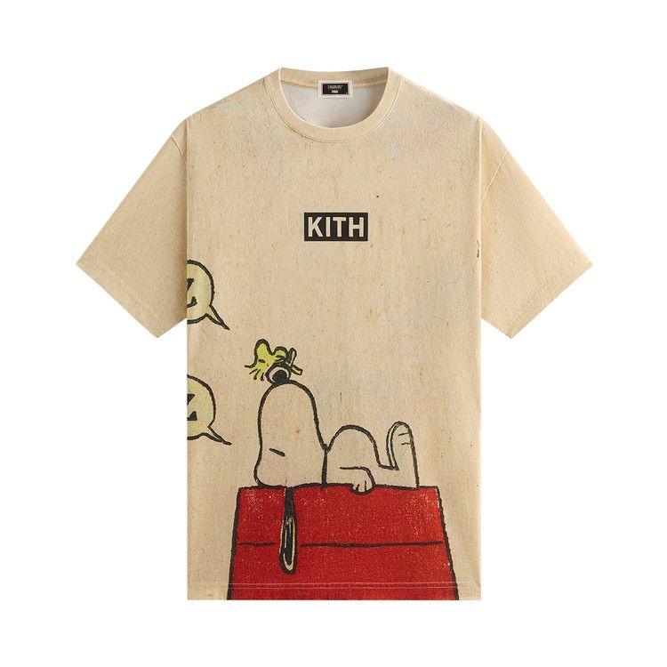 

Футболка Kith For Peanuts Sleeping Doghouse Comic Vintage Tee, Sandrift
