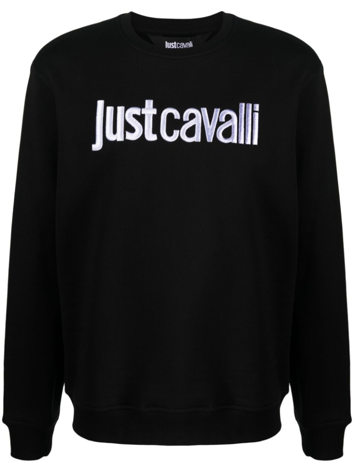 

Just Cavalli logo-embroidered cotton sweatshirt, черный
