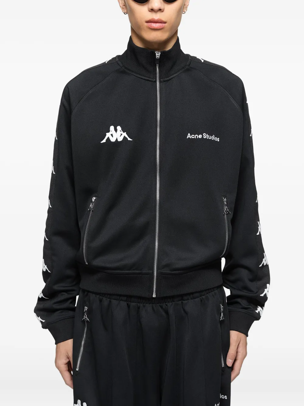 Куртка на молнии из коллаборации с Kappa Acne Studios, черный — фото 4