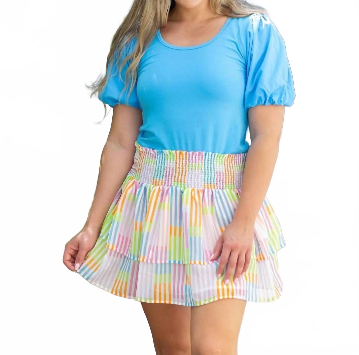 

Юбка-мини Marley в цвете Boardwalk MICHELLE MCDOWELL, Boardwalk