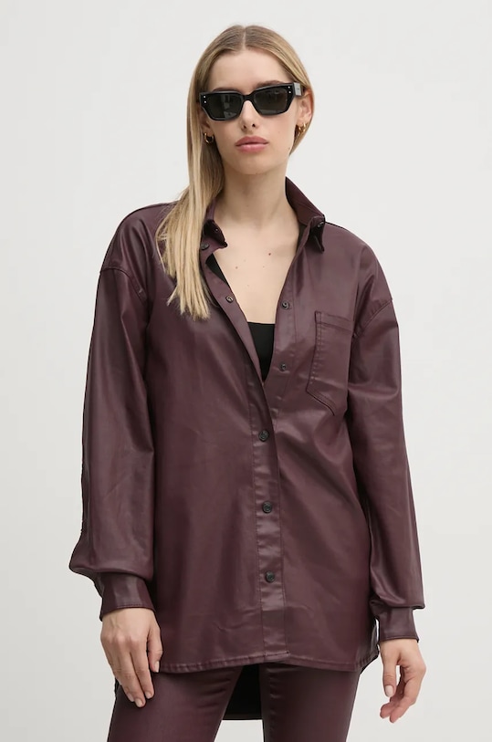 

Рубашка оверсайз Pepe Jeans, бордовый