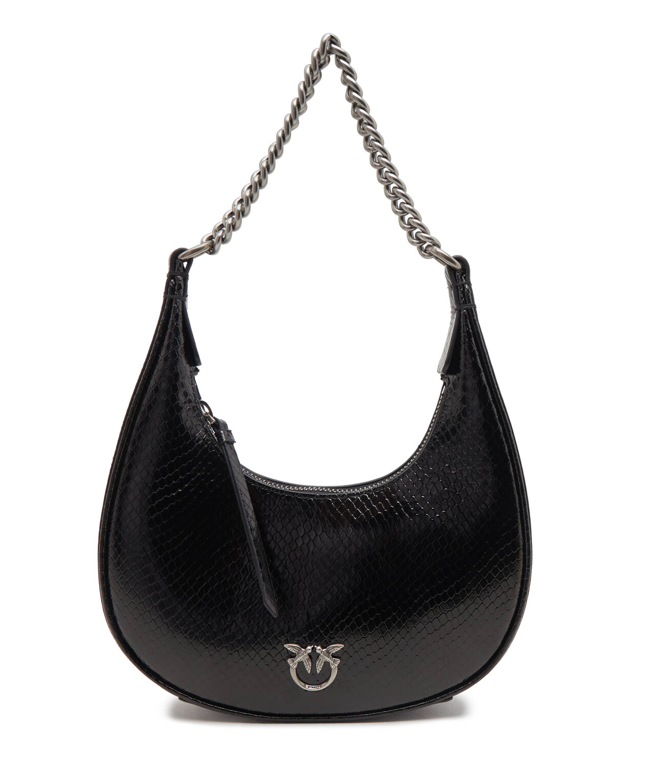 

Сумка-хобо Pinko BRIOCHE HOBO MINI PELLE LAMINA, черный