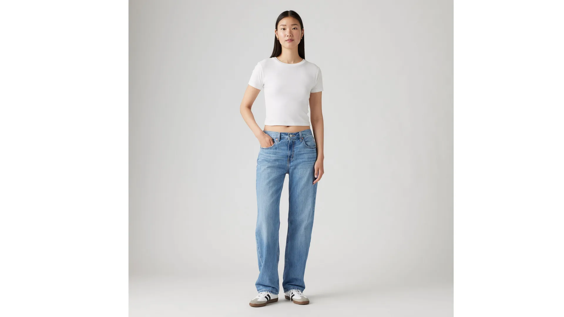 

Низкие профессиональные женские джинсы Levi's, цвет Go Ahead - Light Wash