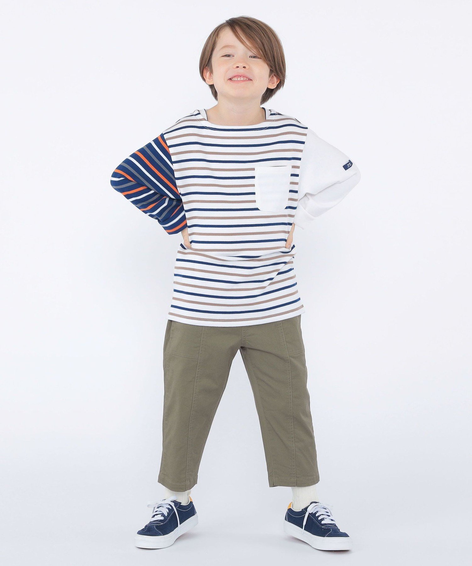 Детские брюки SHIPS: 100–130 см / Зауженные укороченные брюки SHIPS KIDS, Olive — фото 4