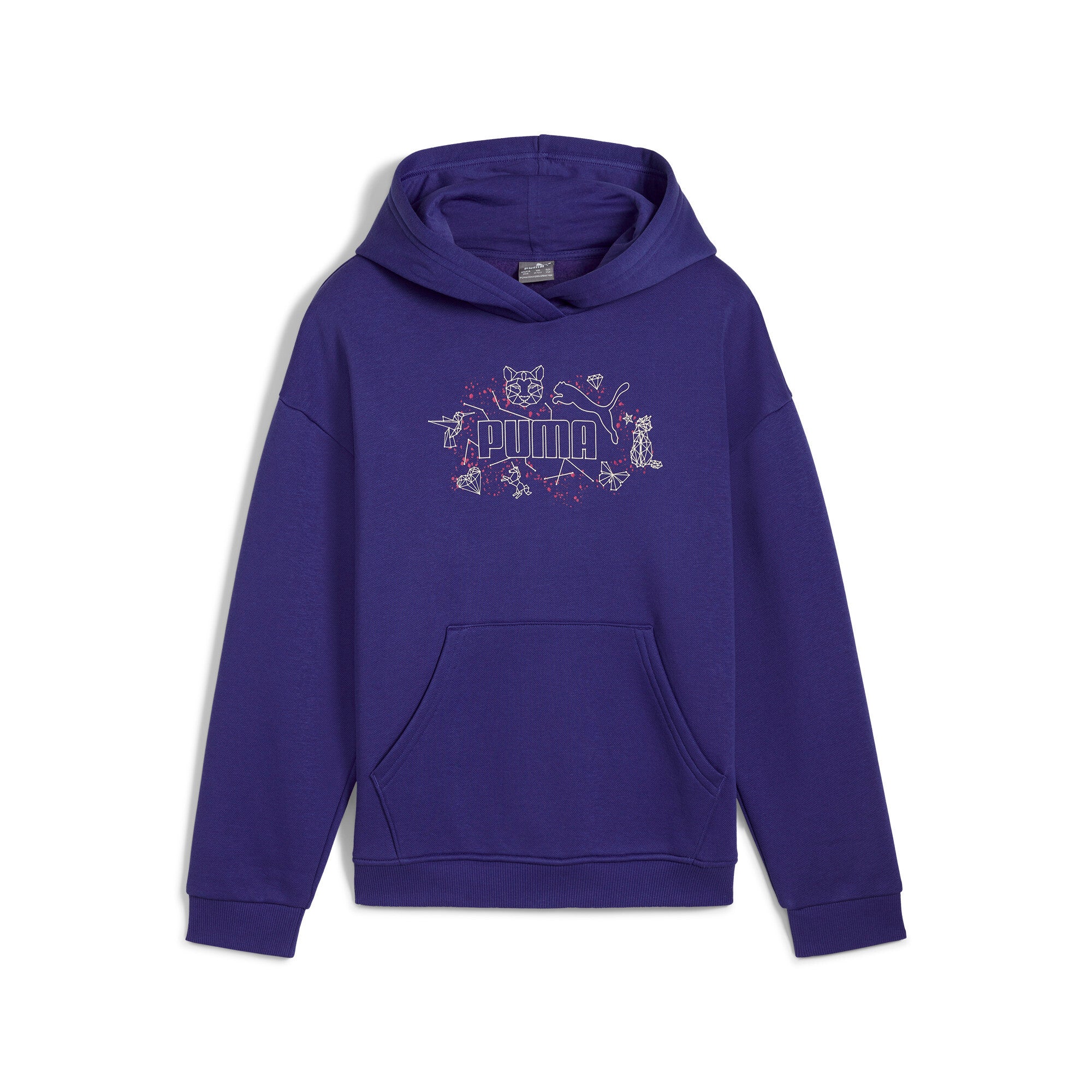 

Толстовка с капюшоном PUMA Big Kids' Girls' ESS+ STARRY SAFARI для подростков, цвет lapis lazuli