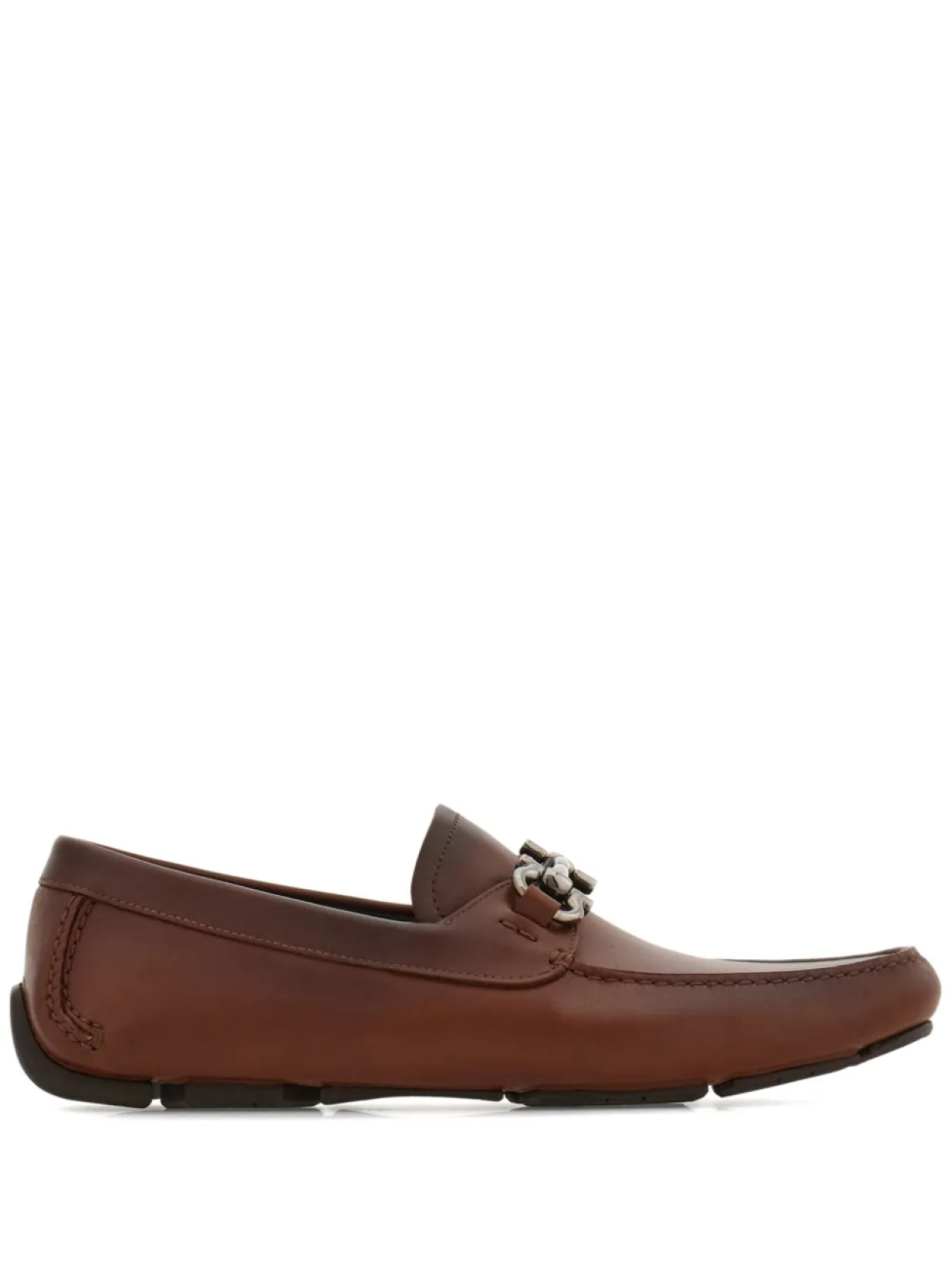 

Лоферы с пряжкой Gancini Ferragamo, коричневый