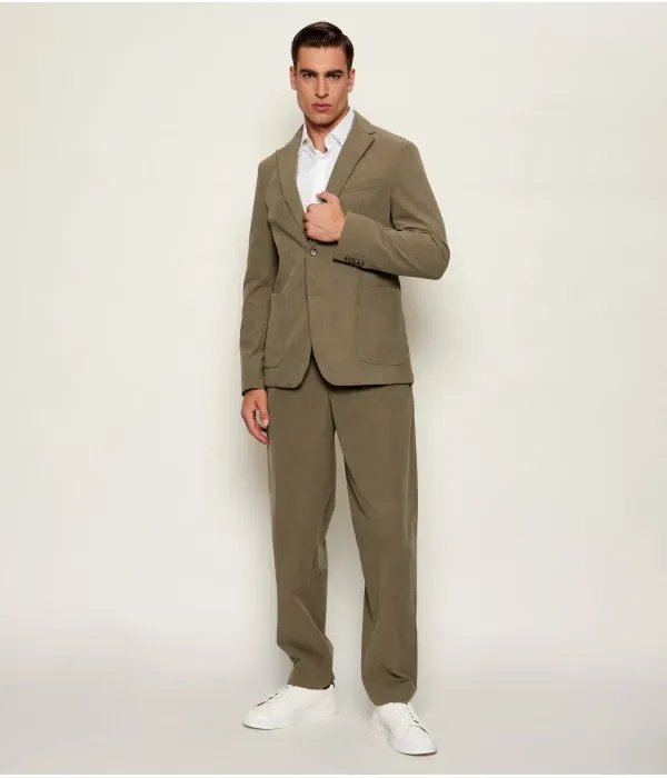 Элегантная вельветовая куртка P-Hanry-WG-252F slim fit Boss, бежевый — фото 2