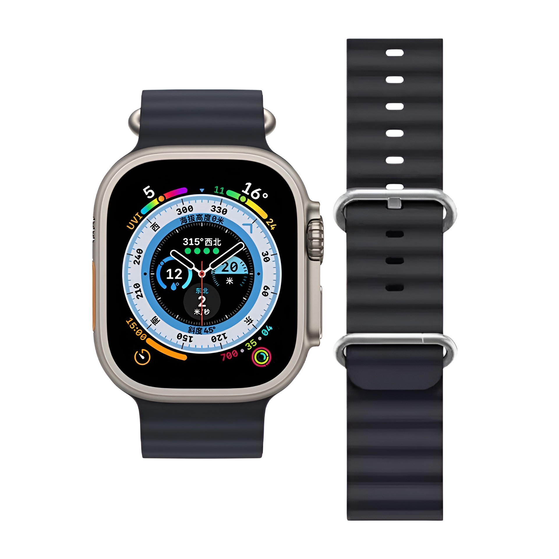 

Ремешок Apple совместимый силиконовый материал Zhongwo, Midnight
