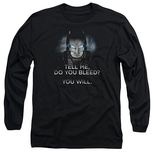 

Футболка с длинным рукавом Batman v Superman Do You Bleed Licensed Character