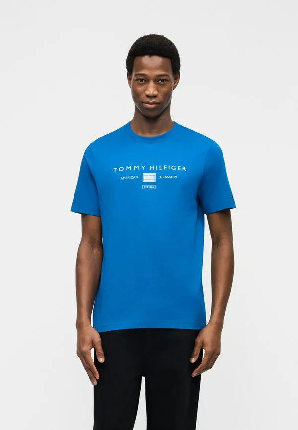 Футболка с монограммой и принтом brand love Tommy Hilfiger, Blue Orbit