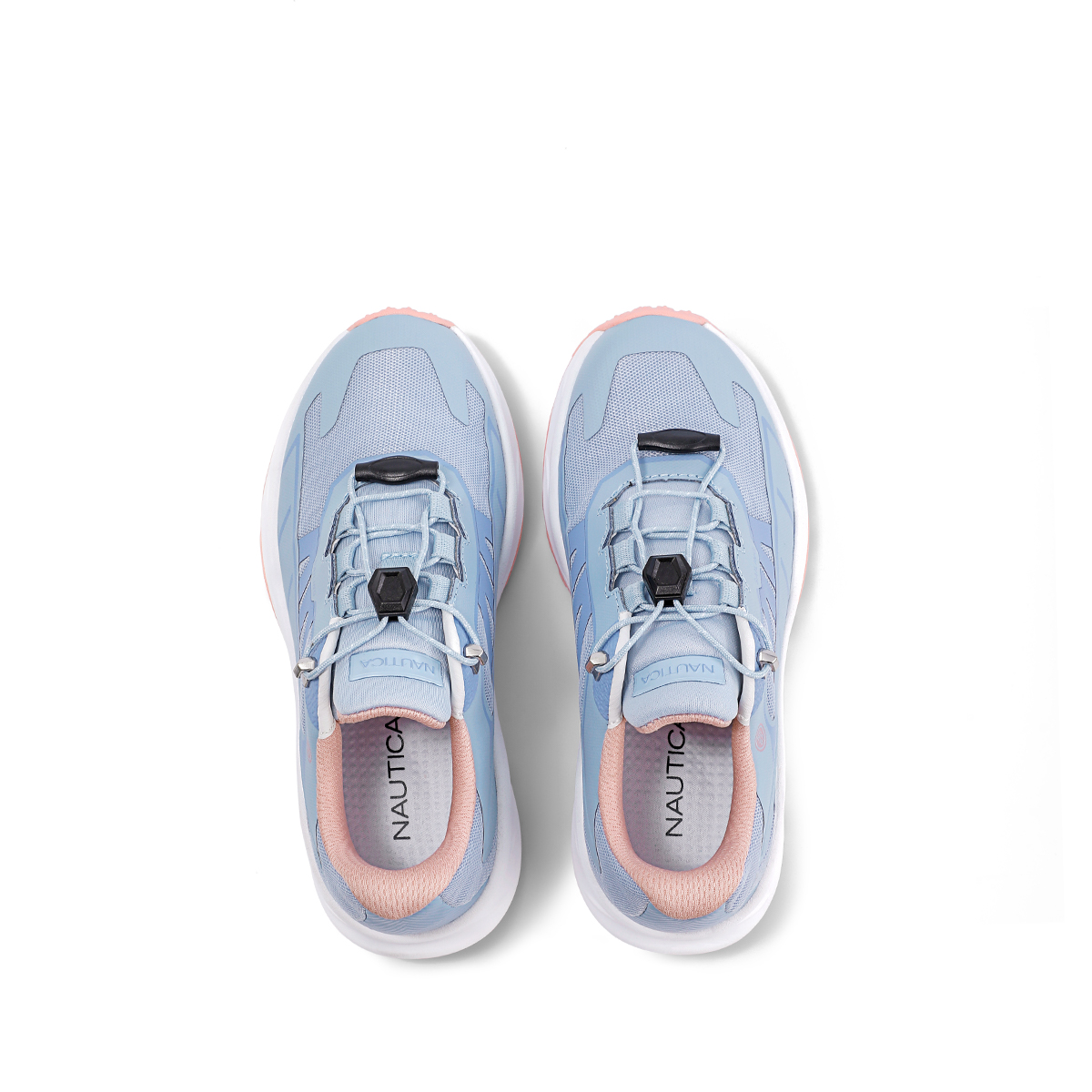 NAUTICA Низкие детские беговые кроссовки бело-голубые для подростков White Blue Teenagers — фото 4