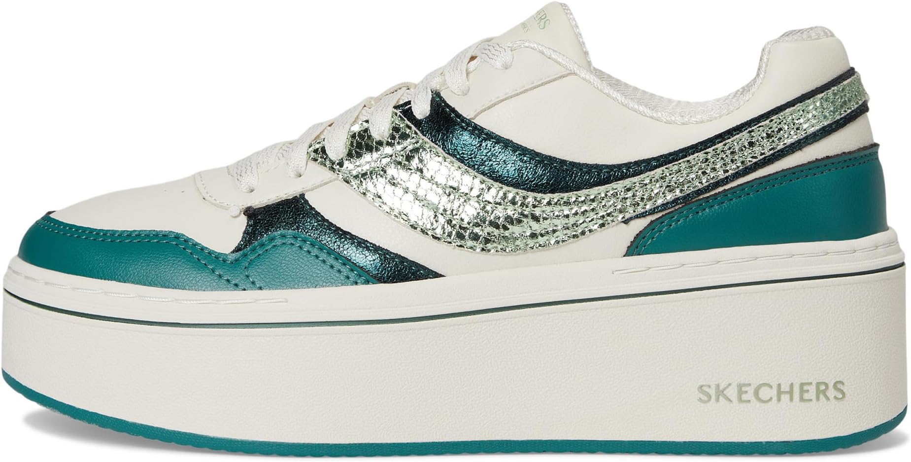 Кроссовки SKECHERS Paloma-Shimmer Takes All, Green/Natural — фото 4