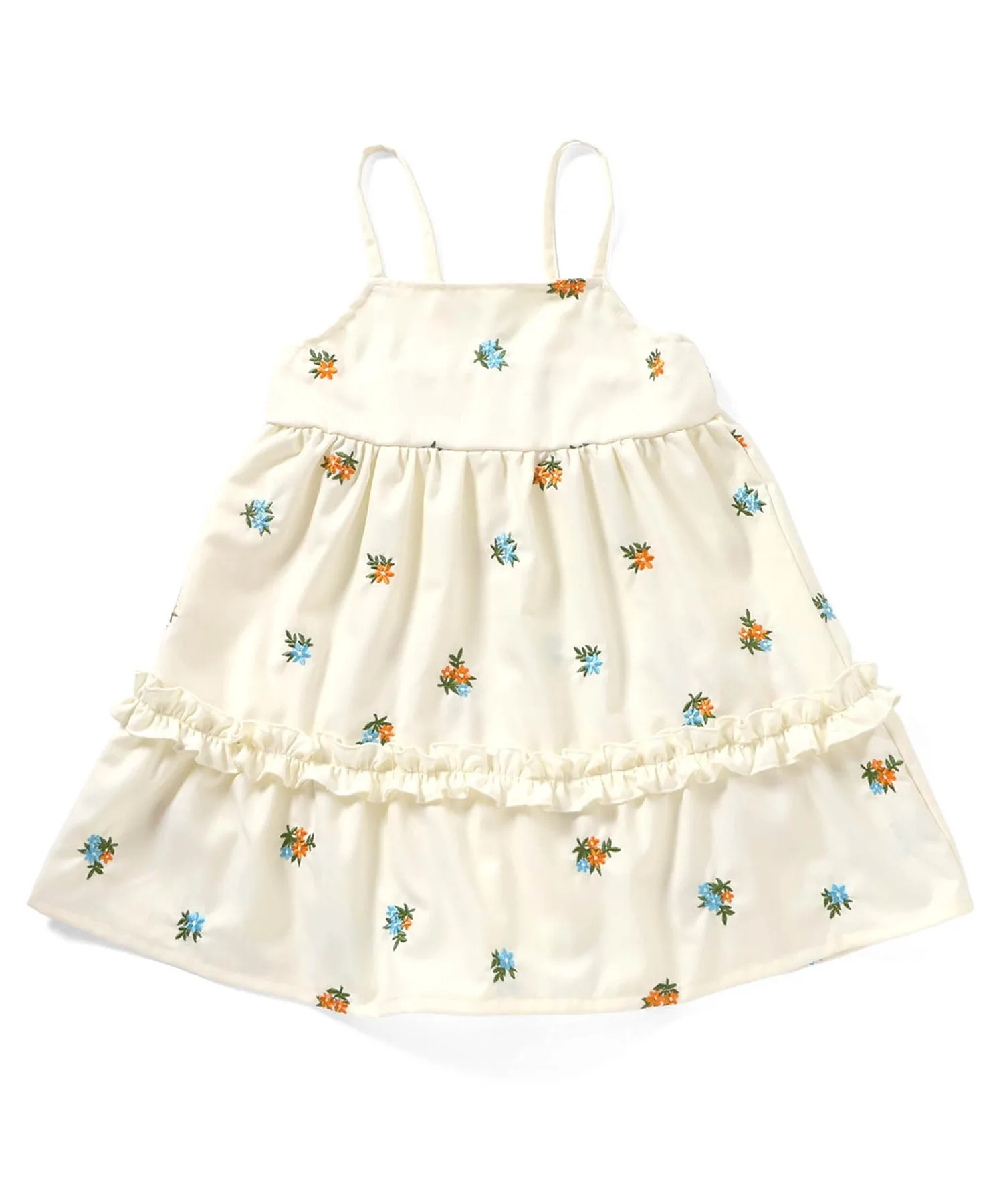 Детское платье с вышивкой WEB Limited camisole dress apres les cours бежевое