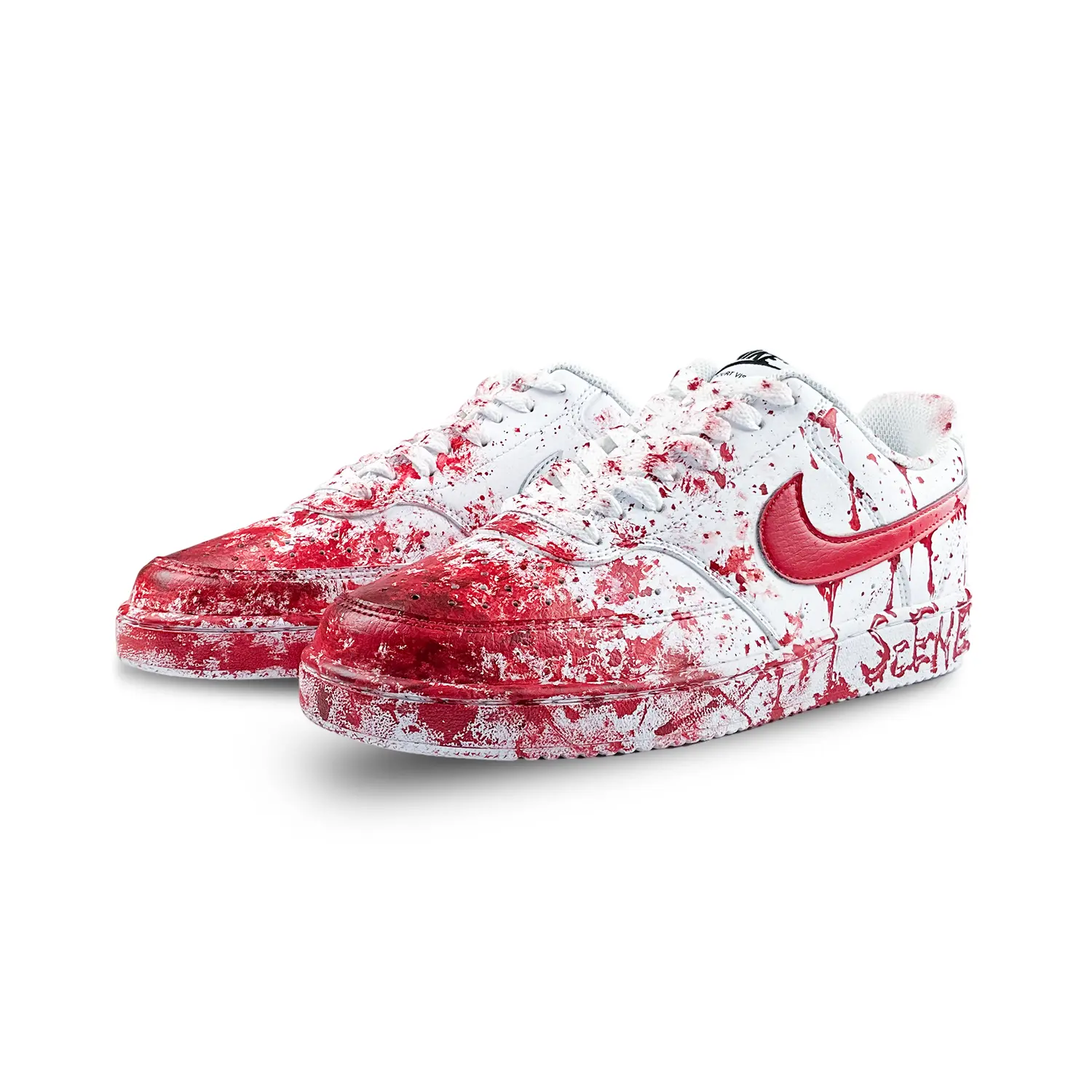 

Кроссовки Nike Court Vision 1 Skateboarding Shoes Men Low-top White/red, цвет Scarlet