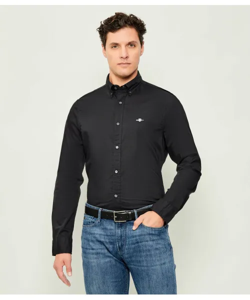 

Рубашка из поплина Slim fit Gant, черный
