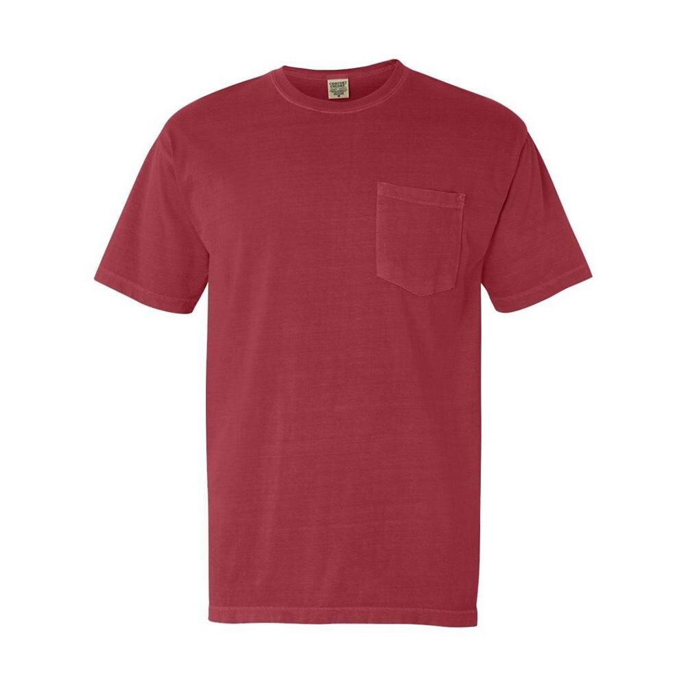 

Плотная футболка с карманами Comfort Colors, окрашенная в готовом виде, цвет Crimson