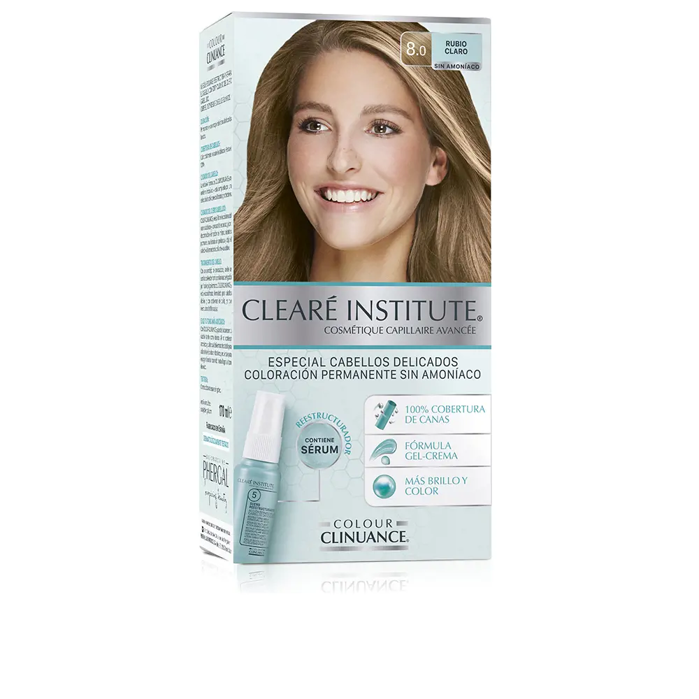 

Краска для волос Colour clinuance cabellos delicados Clearé Institute, цвет 8.0-rubio claro, 1 шт.