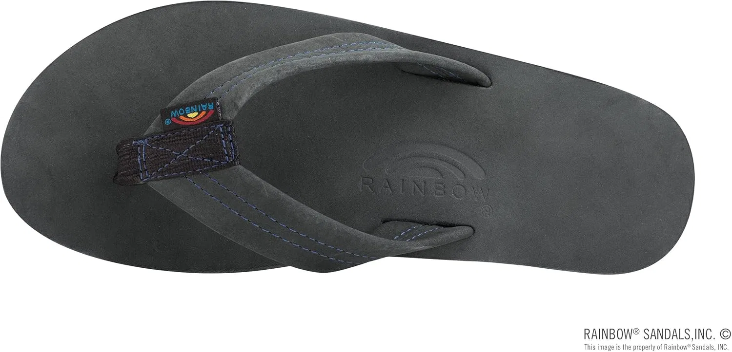 Мужские сандалии Rainbow из двухслойной кожи с поддержкой свода стопы Rainbow Sandals, Premier Black Leather — фото 3