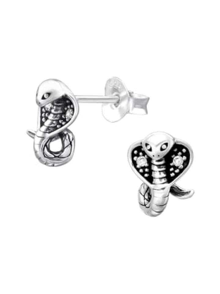 

Alexander York Серьги-гвоздики COBRA из серебра 925 пробы, комплект из 2 штук