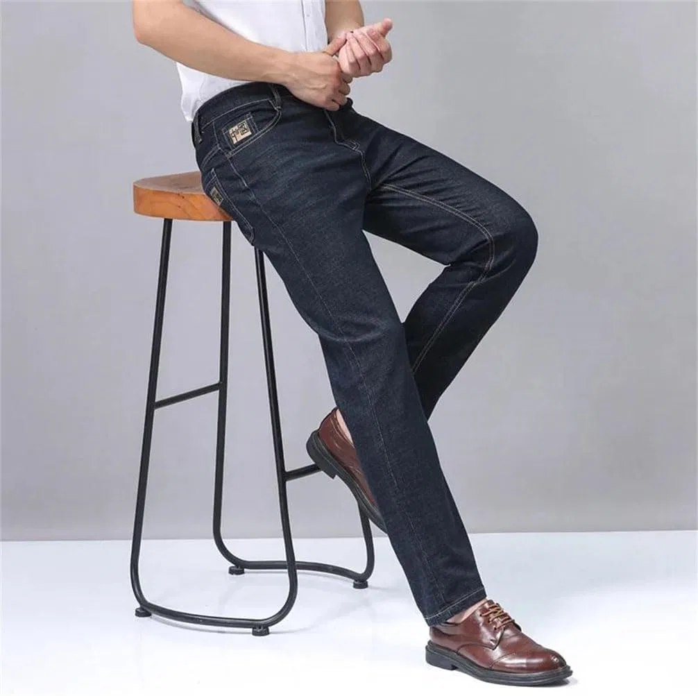 Джинсы Straight Fit синие — фото 3