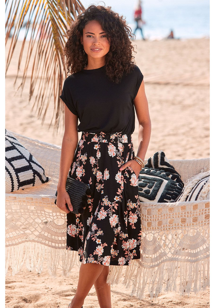 

Женское платье LASCANA 2 в 1, цвет black printed