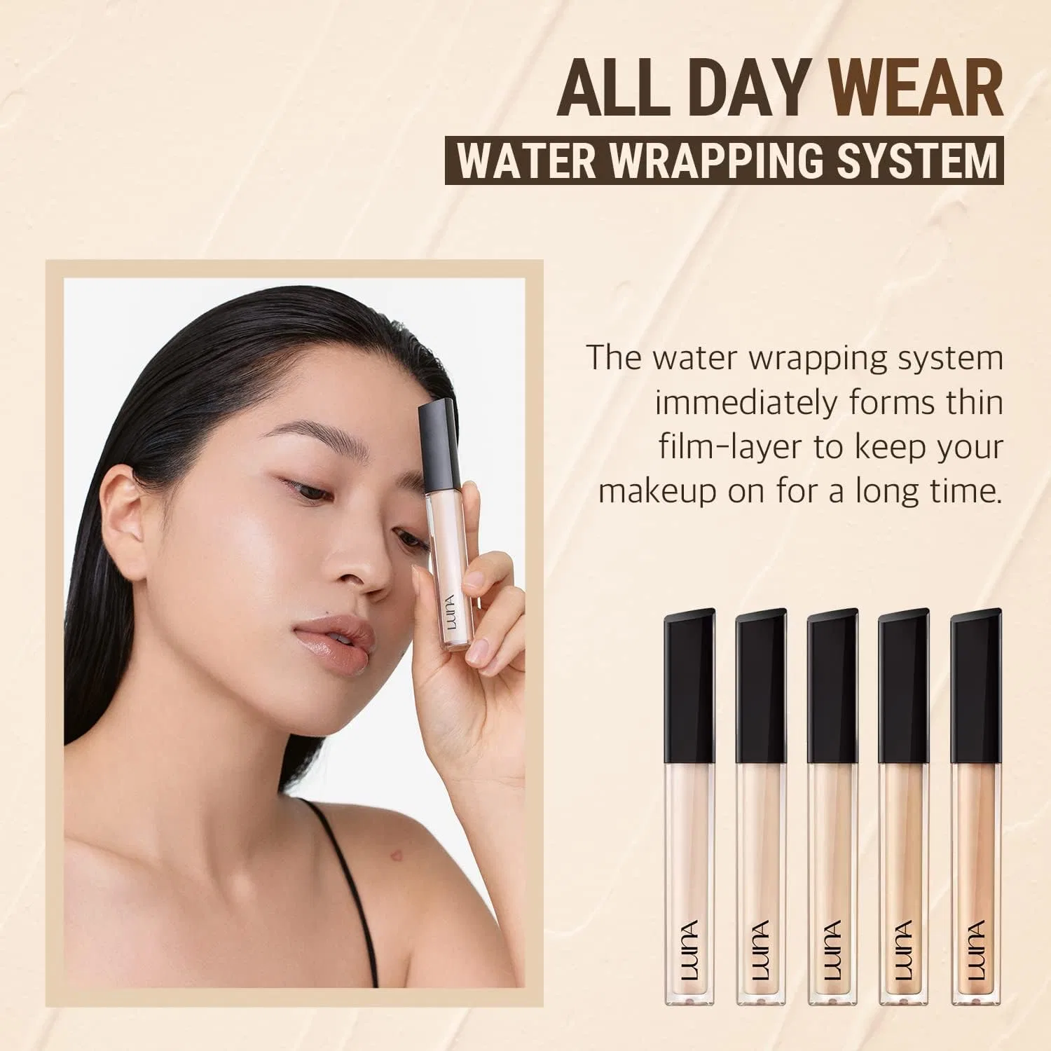 Консилер LUNA Long Lasting Conceal Palette No. 1 Clear Cover + Big Size Chip Concealer Skin Cover No. 1 Vanilla — фото 3