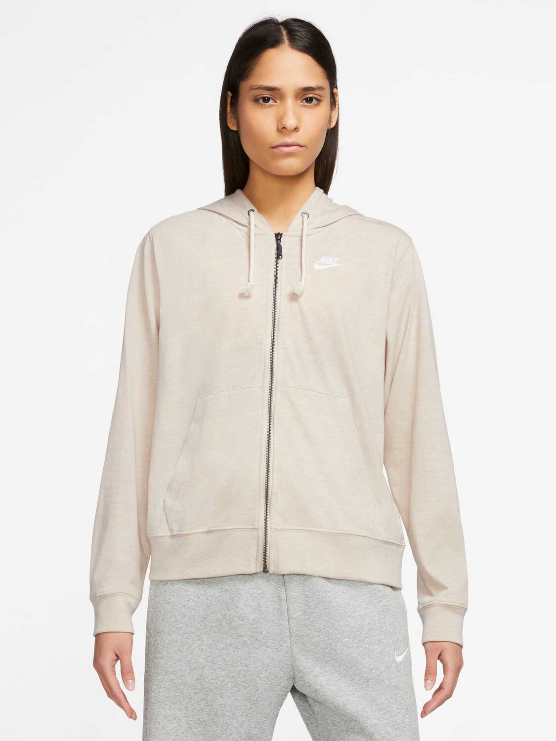 

Толстовка Nike W NSW GYM VNTG EASY FZ HOODIE, бежевый